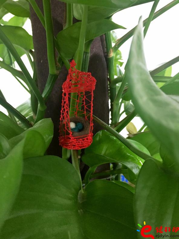 [內(nèi)附美圖]第一次3D打印筆DIY作品之毛氈鳥(niǎo)巢