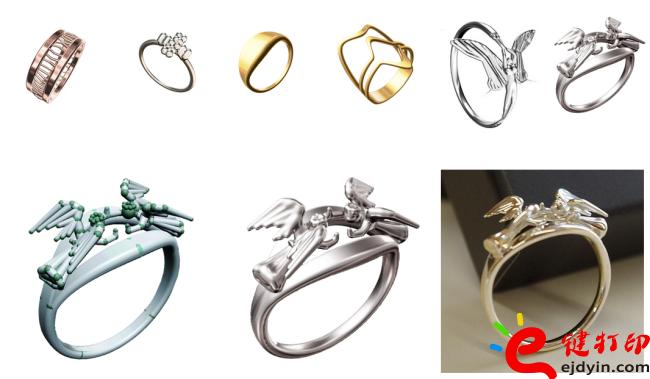 3d打印珠寶案例,3D打印首飾模型,3D打印飾品,3D打印戒指,3D打印手鐲,3D打印項鏈,3D打印金銀珠寶,手板模型定制,3d打印服務,3d打印平臺